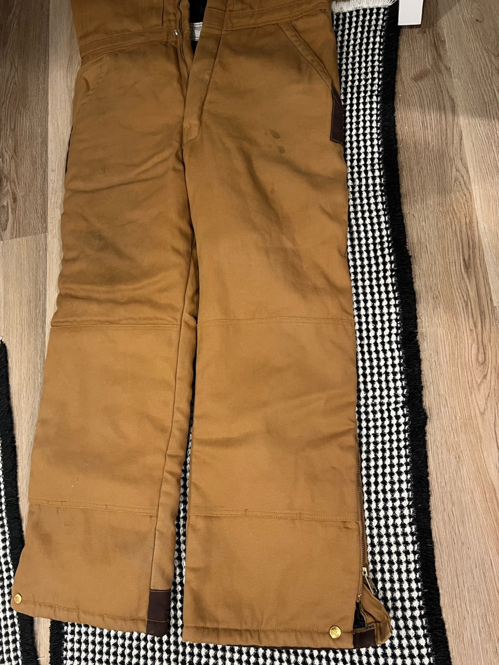 Dickies Carhartt-Style Tan Insulated Bib Overalls - Picture 4 of 5